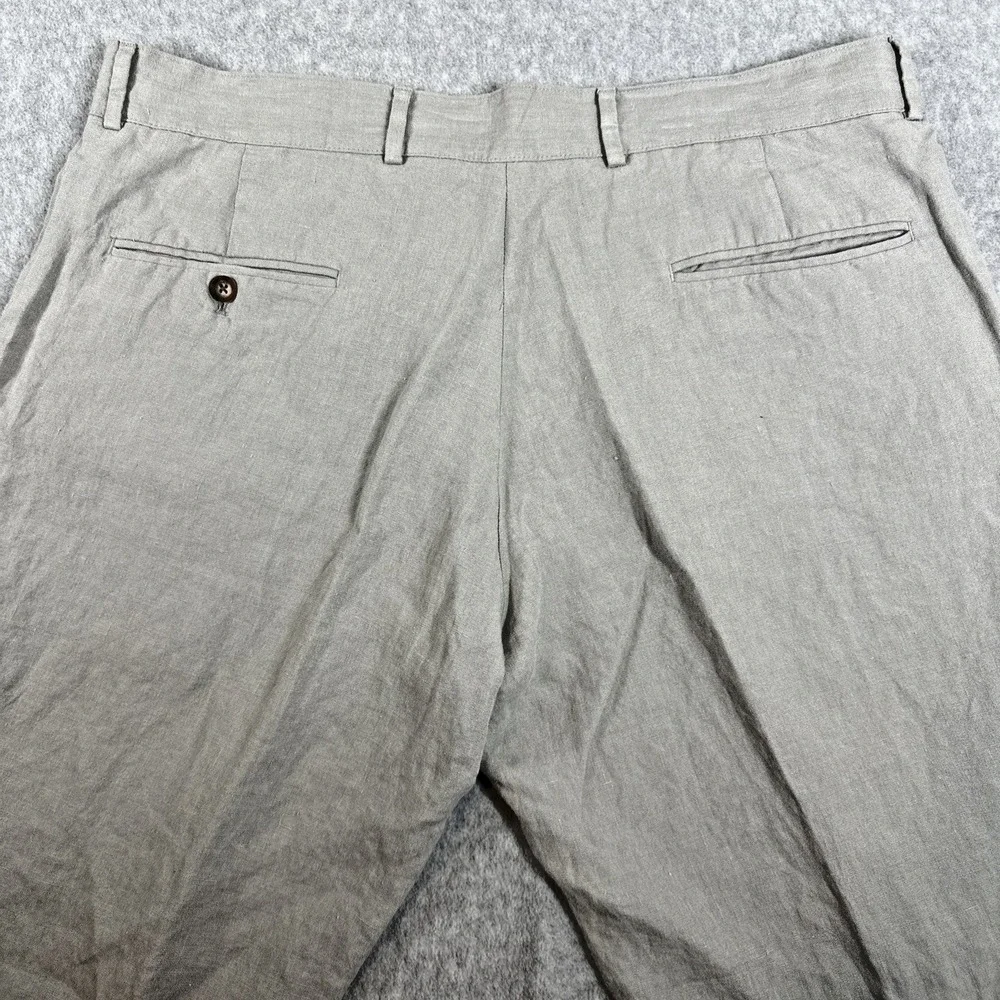 Jackson James Men's Linen Chino Pants light Weight Light Khakis Size 38R(38x31)